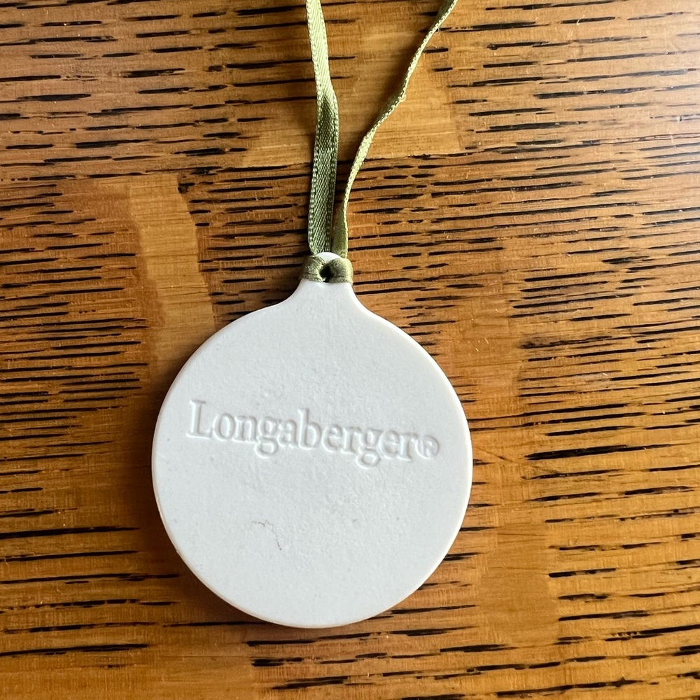 Longaberger Golf Club White Ornament with Green Ribbon - Picture 2 of 3